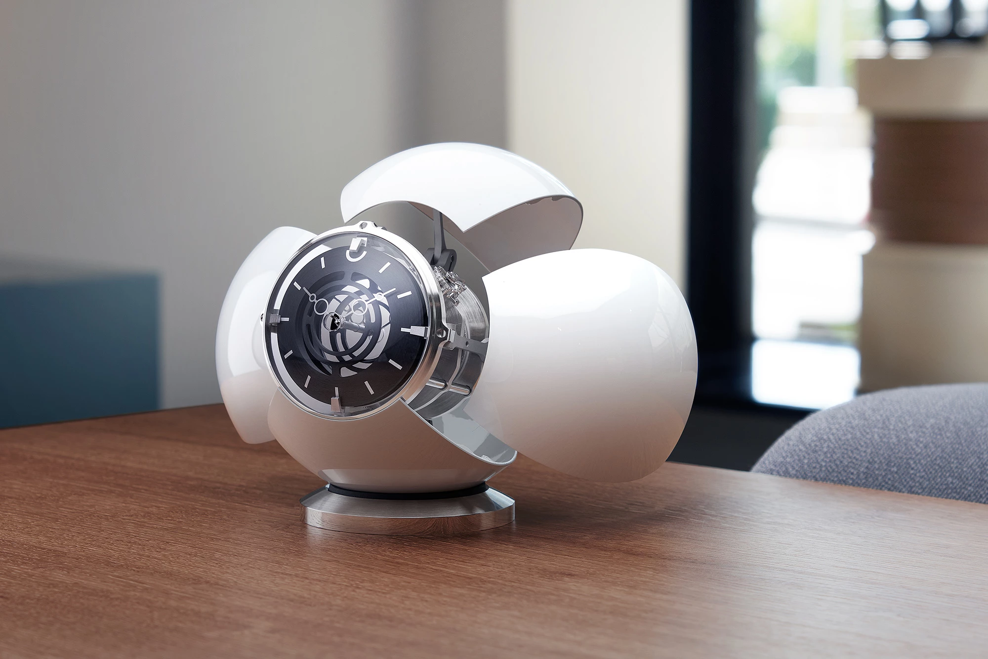 The Orb panels were inspired by the wing cases of a beetle