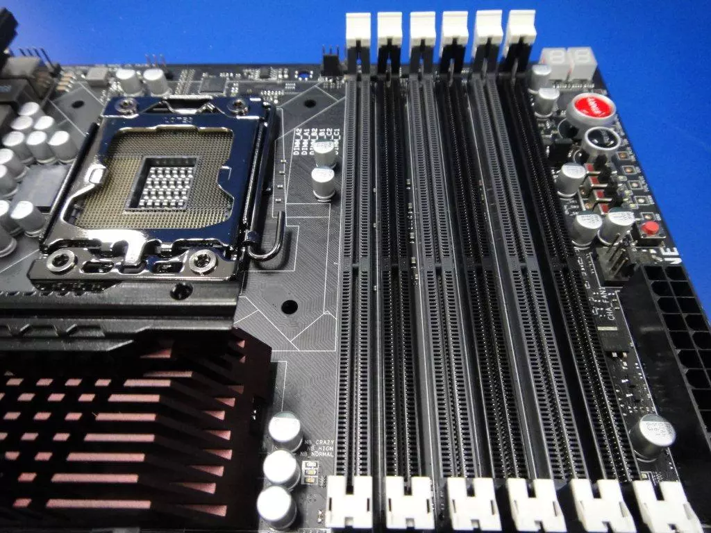 The Rampage III Extreme Black Edition mainboard