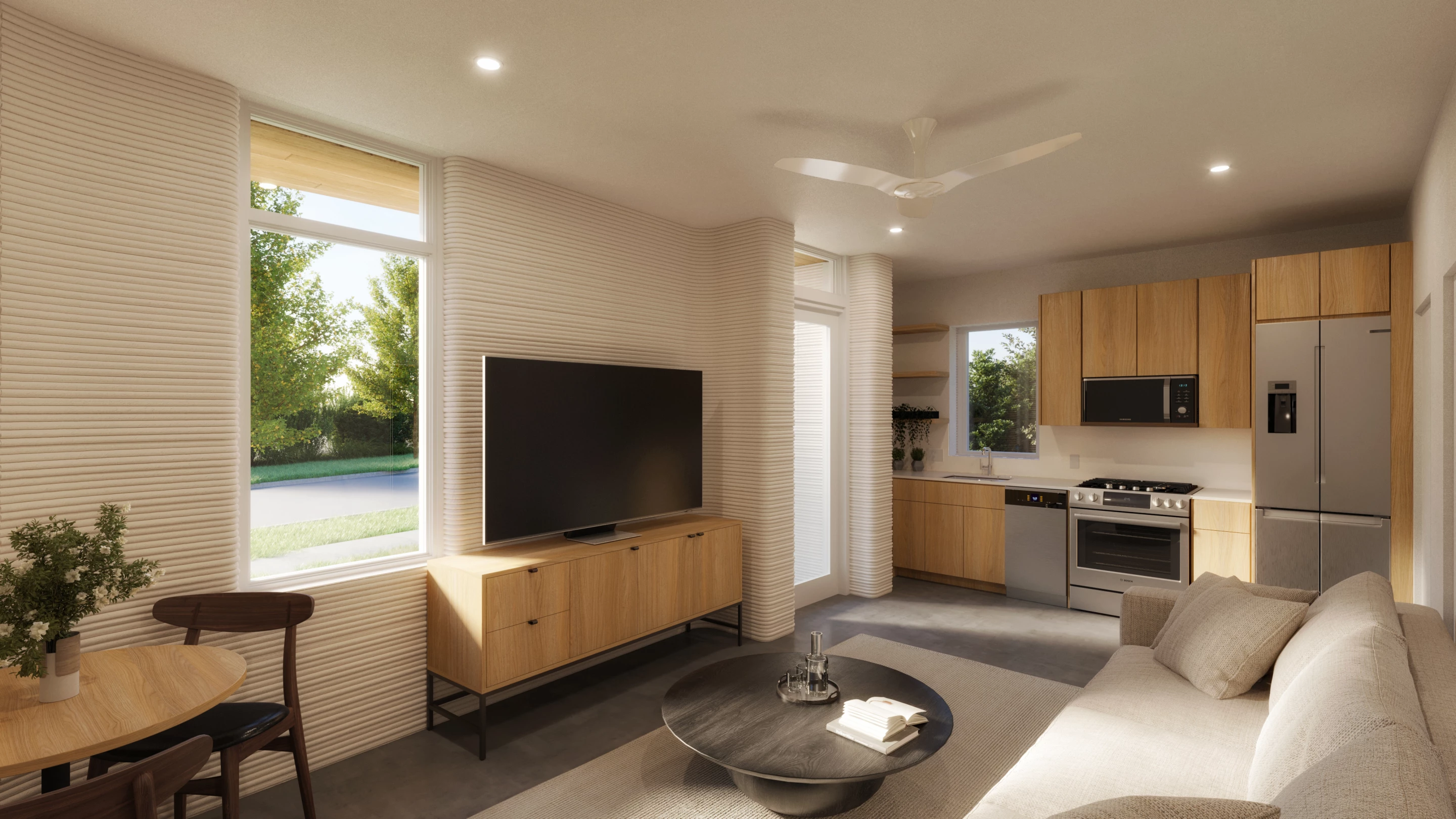 The 3D-printed homes will be quite compact and will measure 651 sq ft (60 sq m), spread over two floors