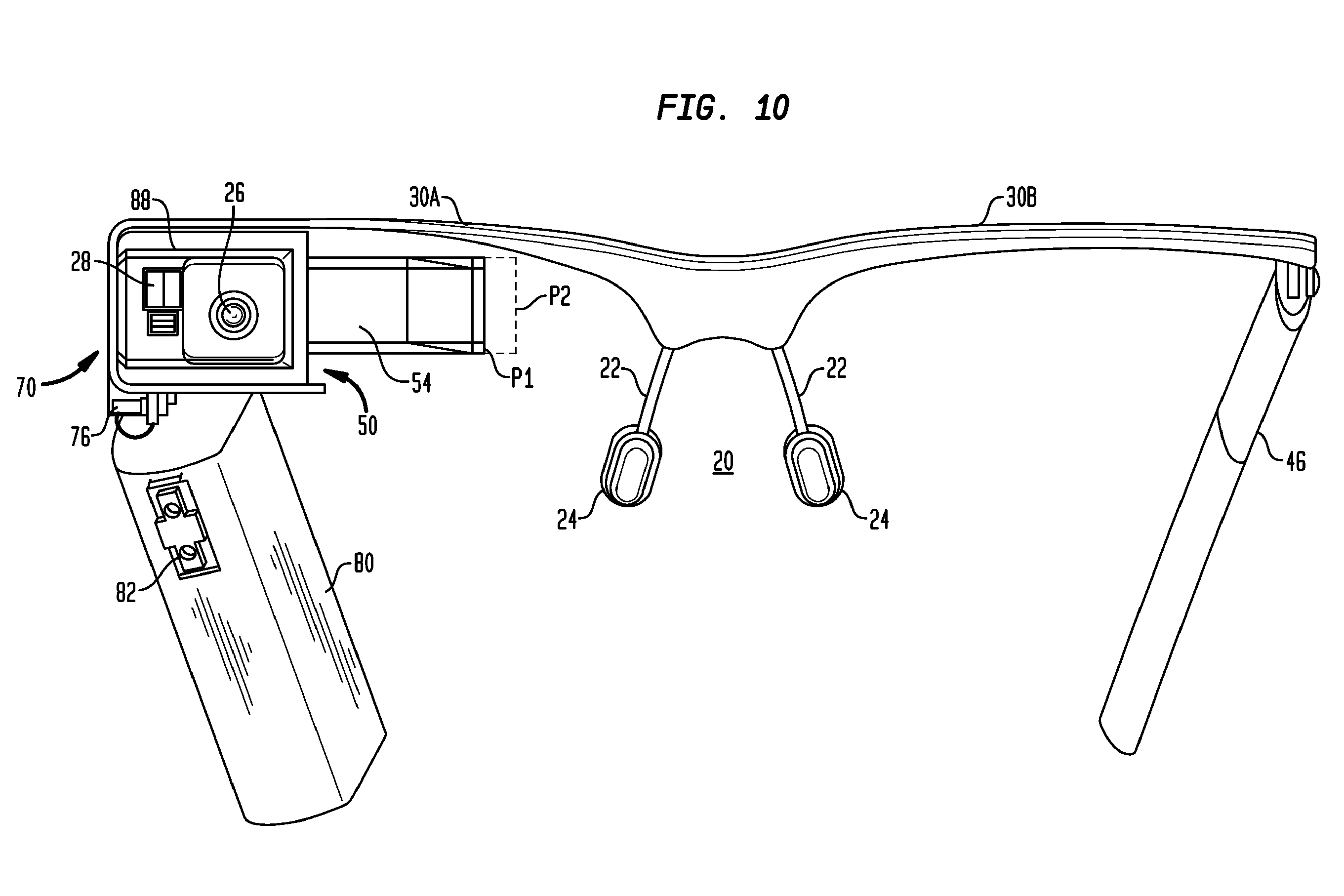 A new USPTO filing provides some details on the design of Google Glass