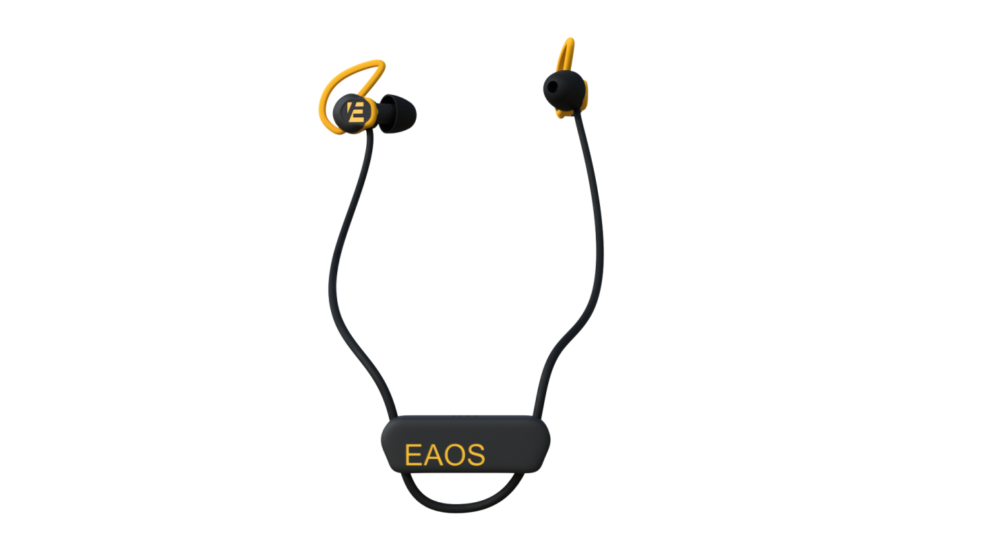 The Slimbuds earbuds feature a chin mic at the bottom to use for rider-rider communication or for phone calls