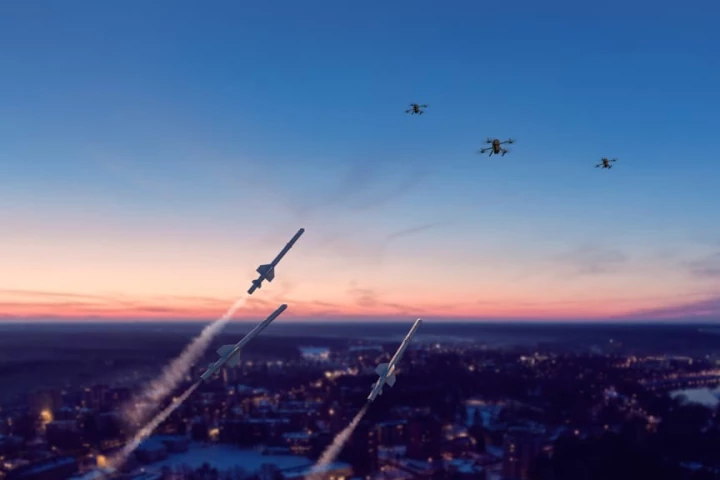Nimbrix missiles in flight