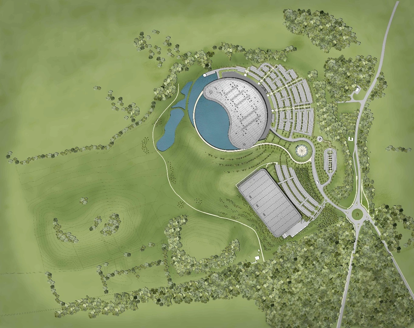 A look at the McLaren Technology Center from the sky