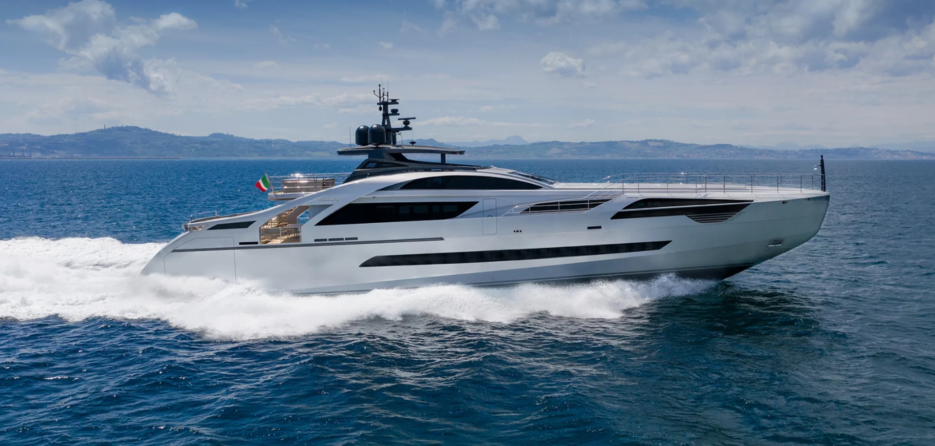 Pershing has been in the business of building luxury boats for decades, but there is a particular shine to the latest vessel to emerge from the Italian shipyard