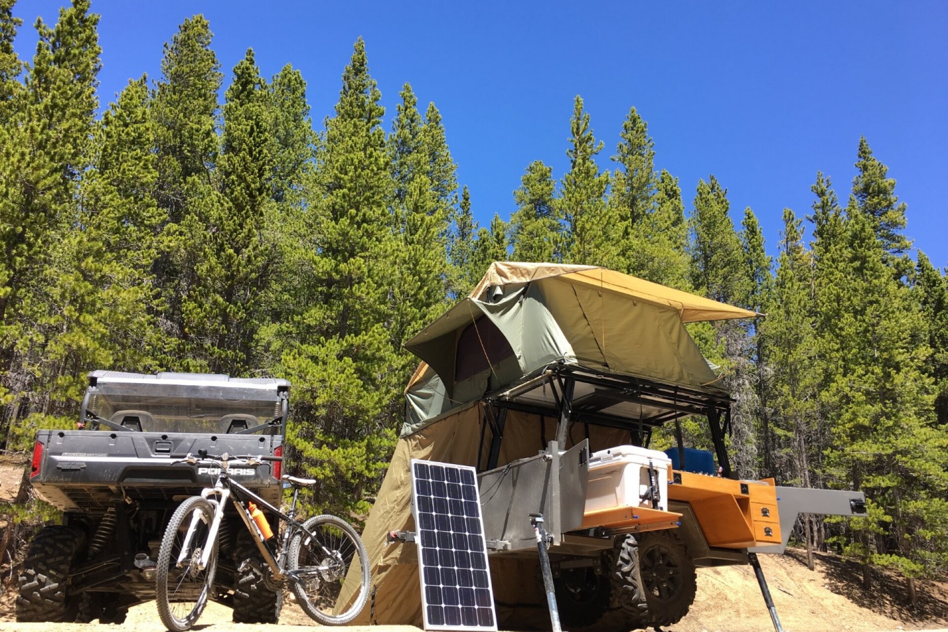 Backcountrygrade ATV camping trailer provides an electric lift to