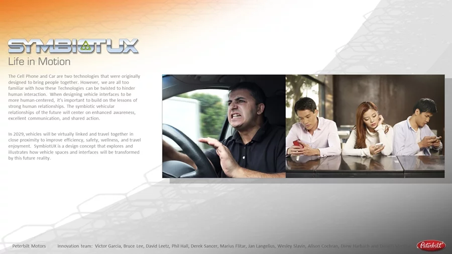 Background to the Peterbilt SymbiotUX