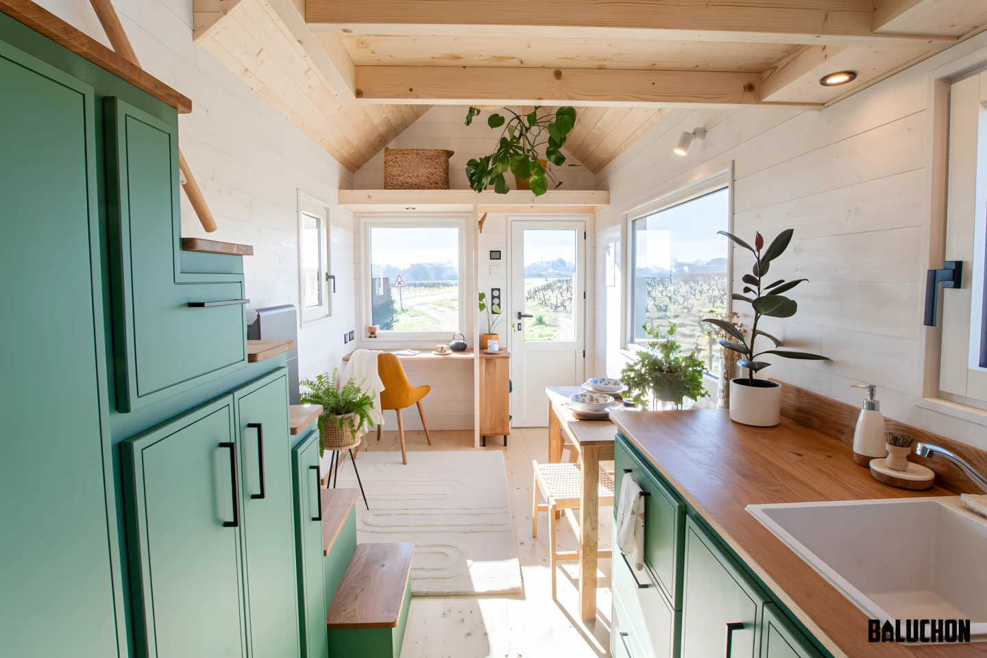 The Eden's interior looks light-filled thanks to its generous glazing