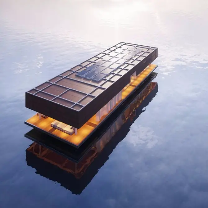 The Waterlovt's off-grid tech includes a solar power system with battery packs and a stand-by generator