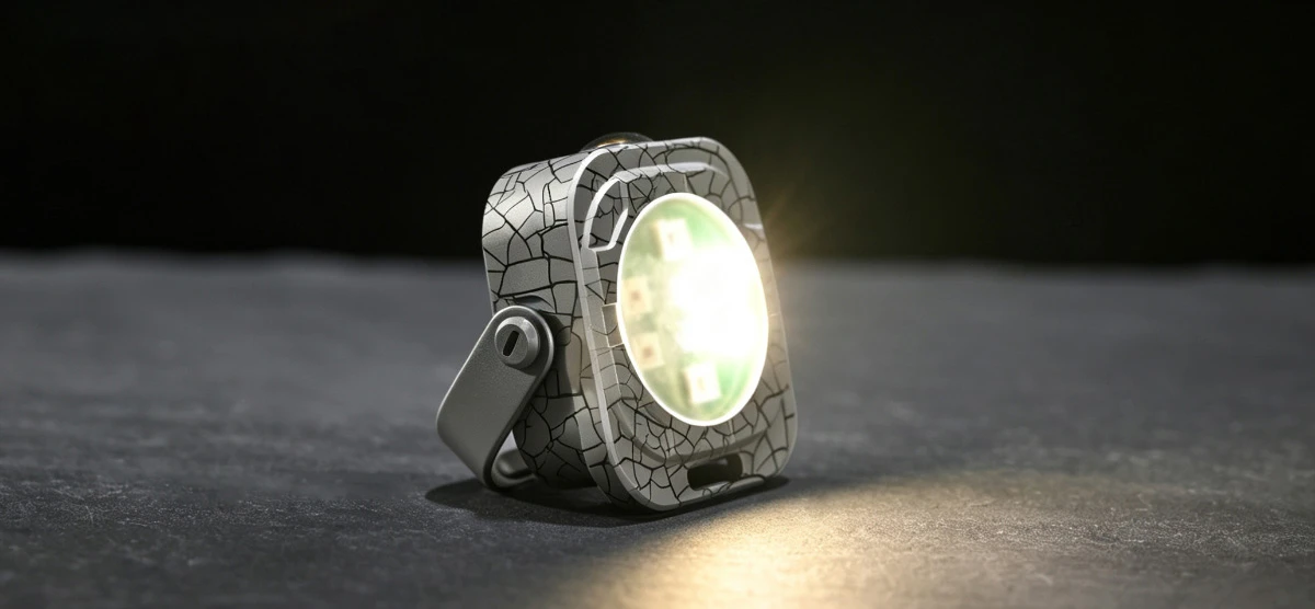 The updated stand mechanism allows the flashlight to steadily maintain whatever angle you set it at