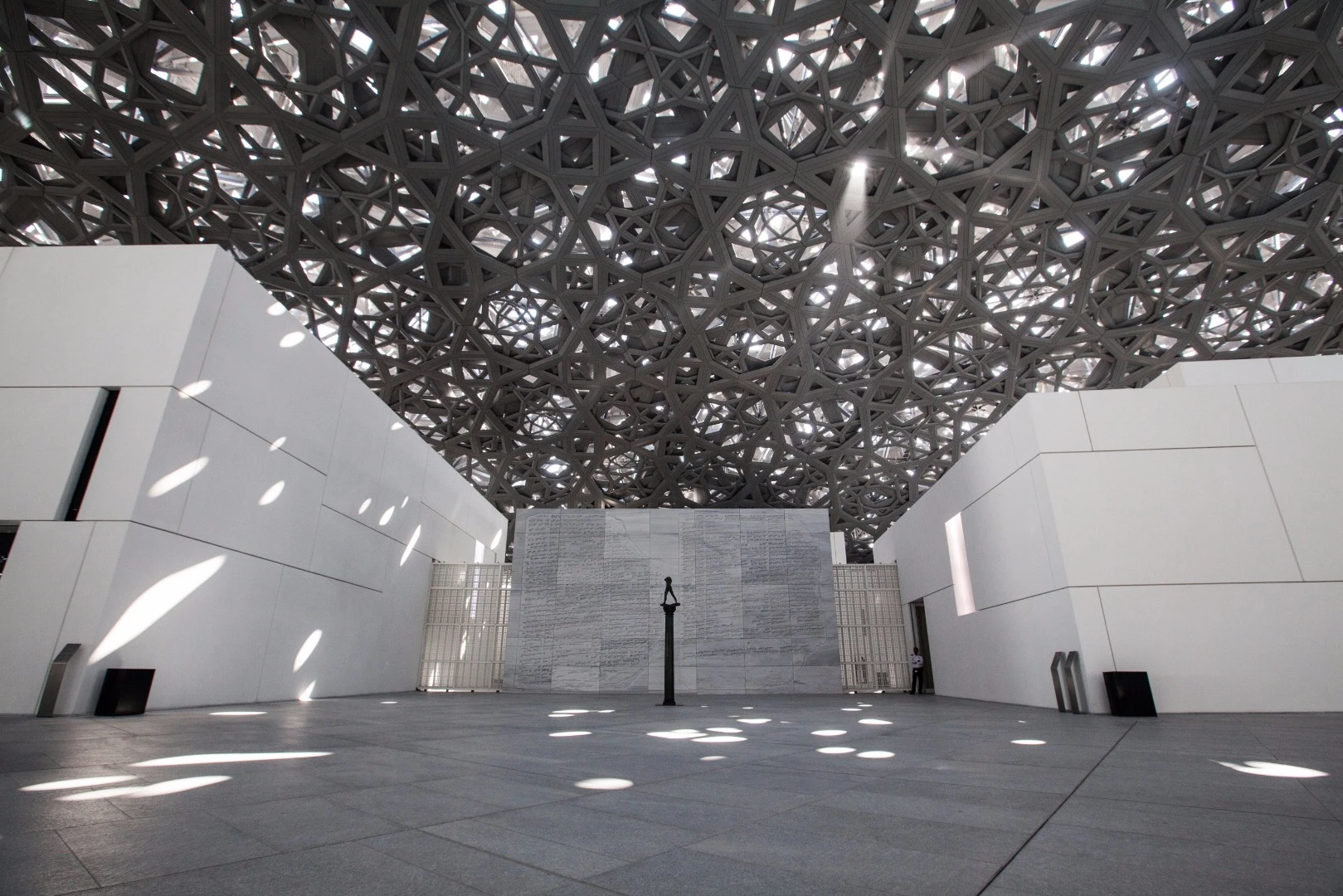 On show at the Louvre's opening were loaned contemporary pieces shipped in from French museums, along with art from its own collection and an assortment of prehistoric artifacts