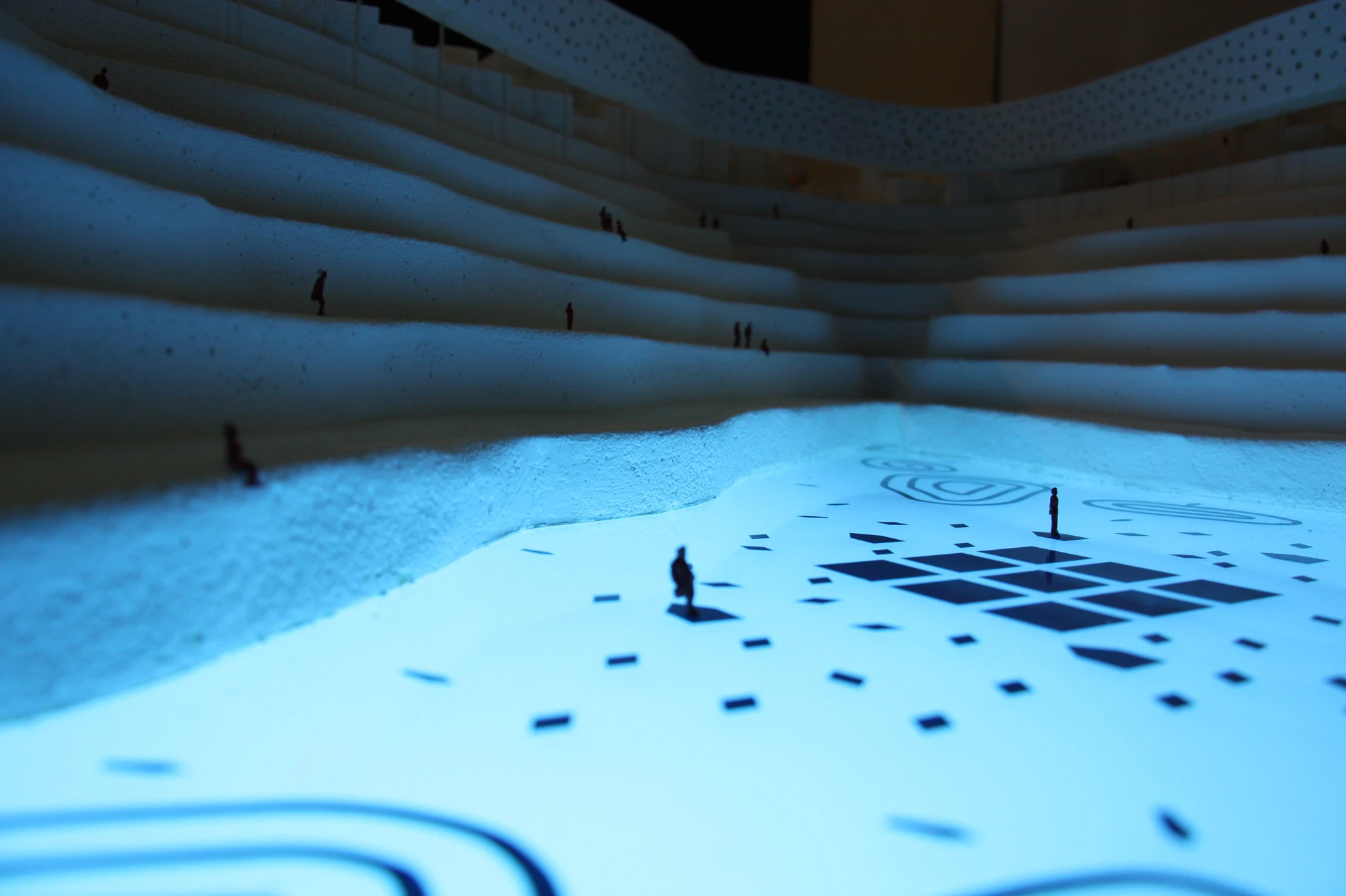 The relative depth of the reservoirs is clear in Shma's physical model of the conceptual Ayutthaya of the future on display at Architect Expo 2012