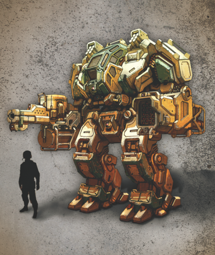 To-scale concept art of a MegaBot