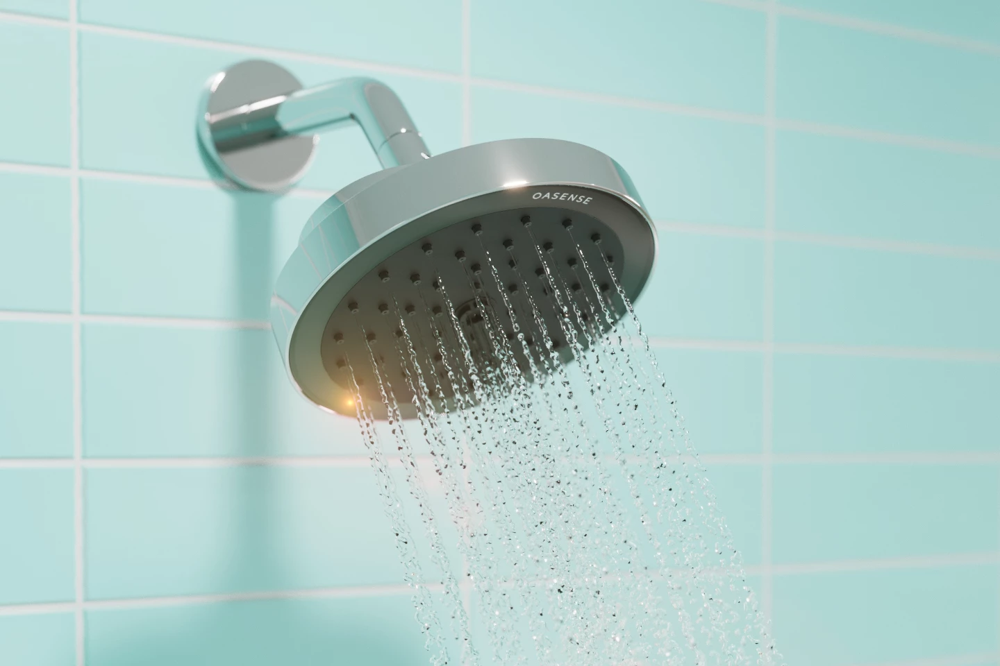 The Reva shower head automatically reduces water flow by about 85% when it detects that the user isn't standing directly beneath it