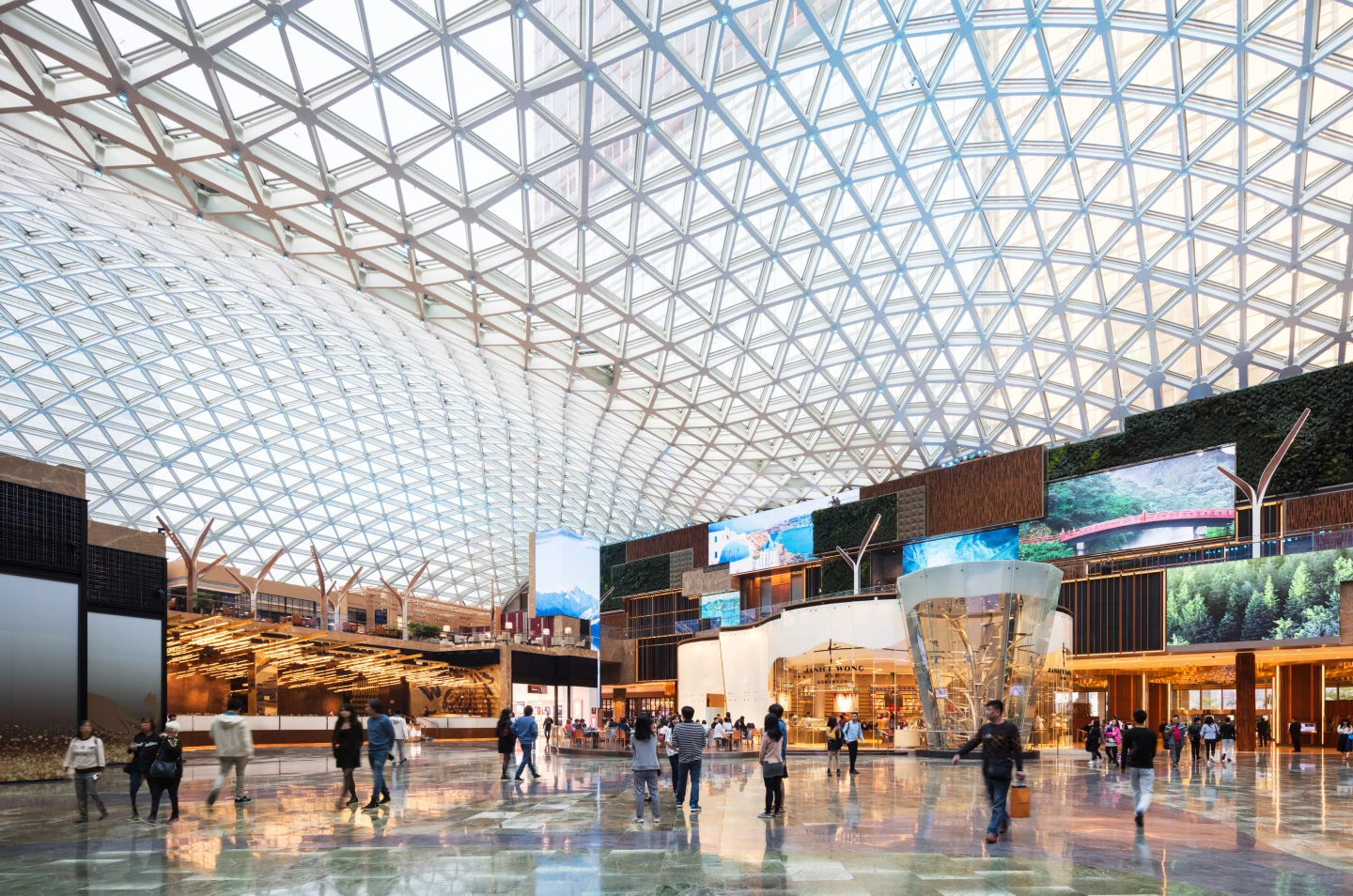 The MGM Cotai is a US$3.4 billion casino and hotel resort in Macau that rises to a height of 495 ft (150 m)