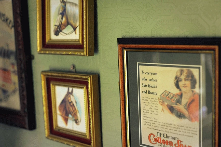 It certainly looks the part, even down to original memorabilia sourced at antique fairs and auctions