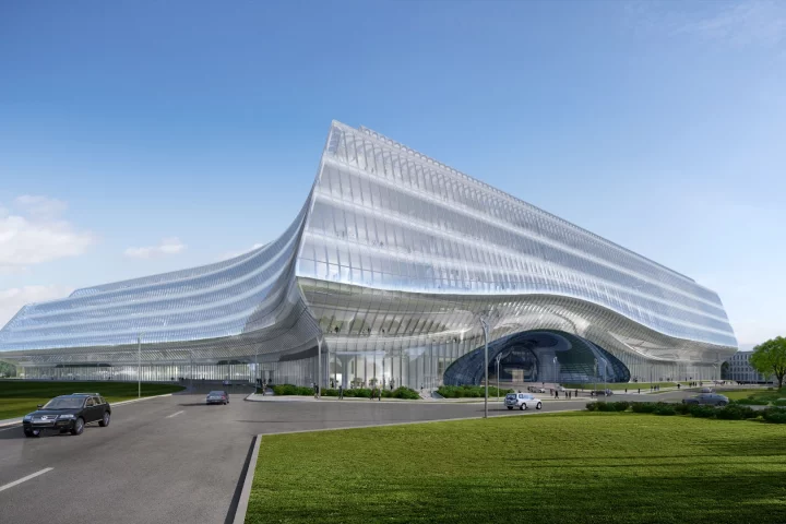 The Sberbank Technopark was commissioned by state-owned banking firm Sberbank following an architectural competition