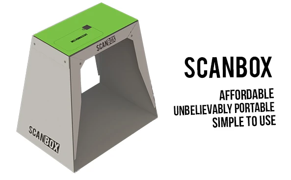 Scanbox is a foldable "stage" that makes it easy to photograph documents and other objects using a smartphone