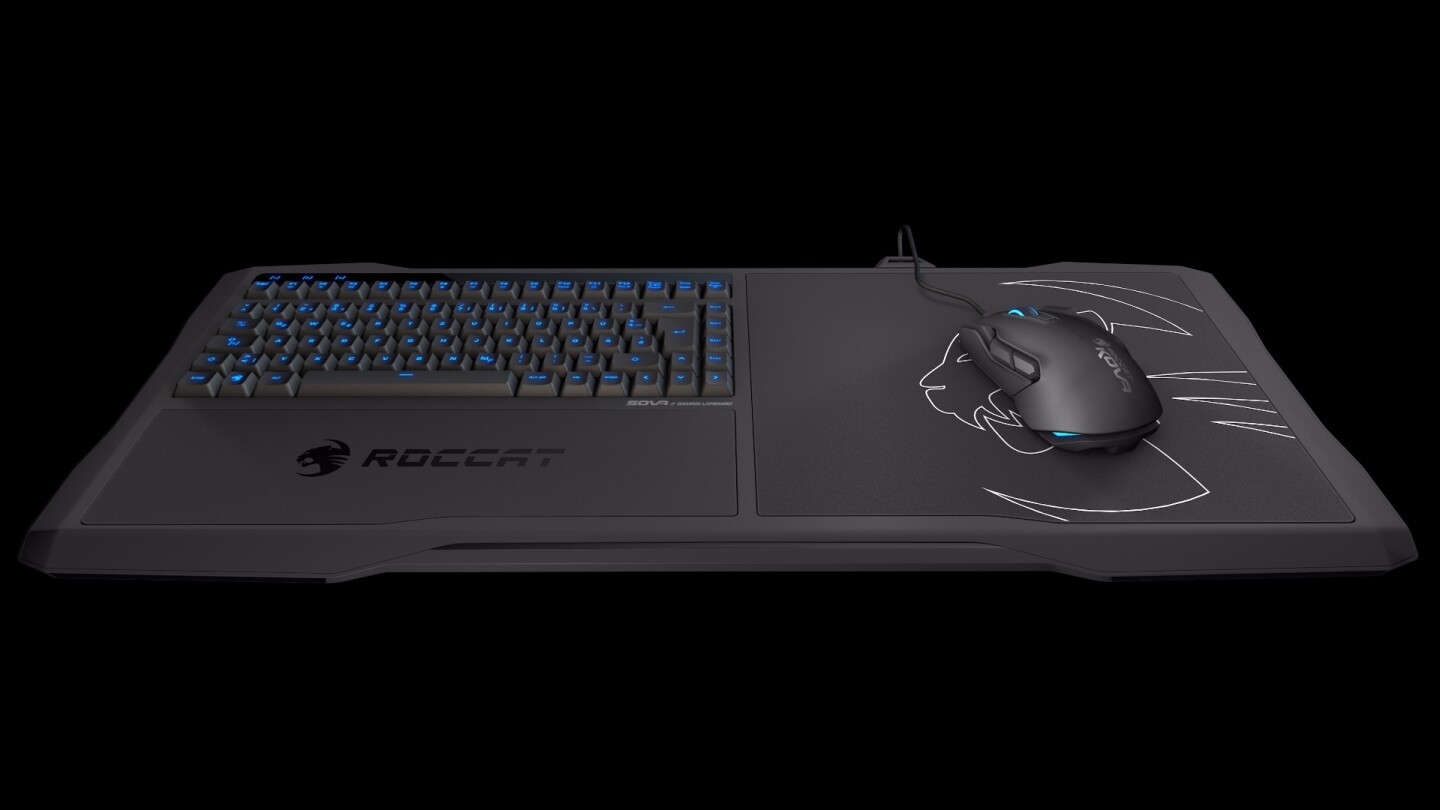 The Sova includes two USB 2.0 ports and a channel for your wired mouse cable
