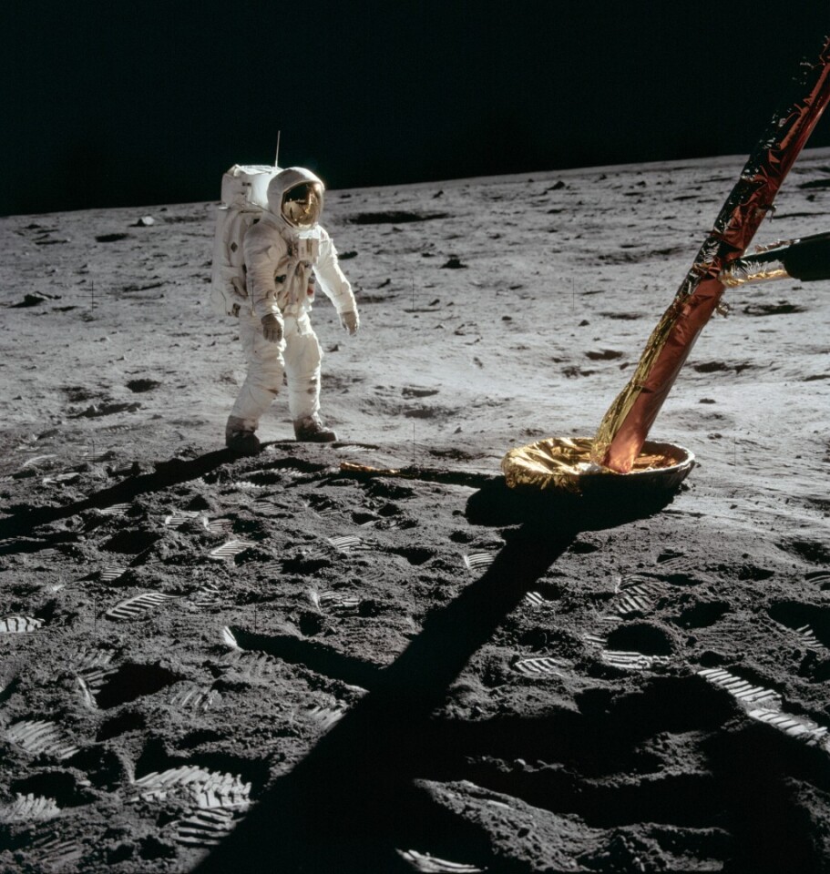 Inspecting the lunar module