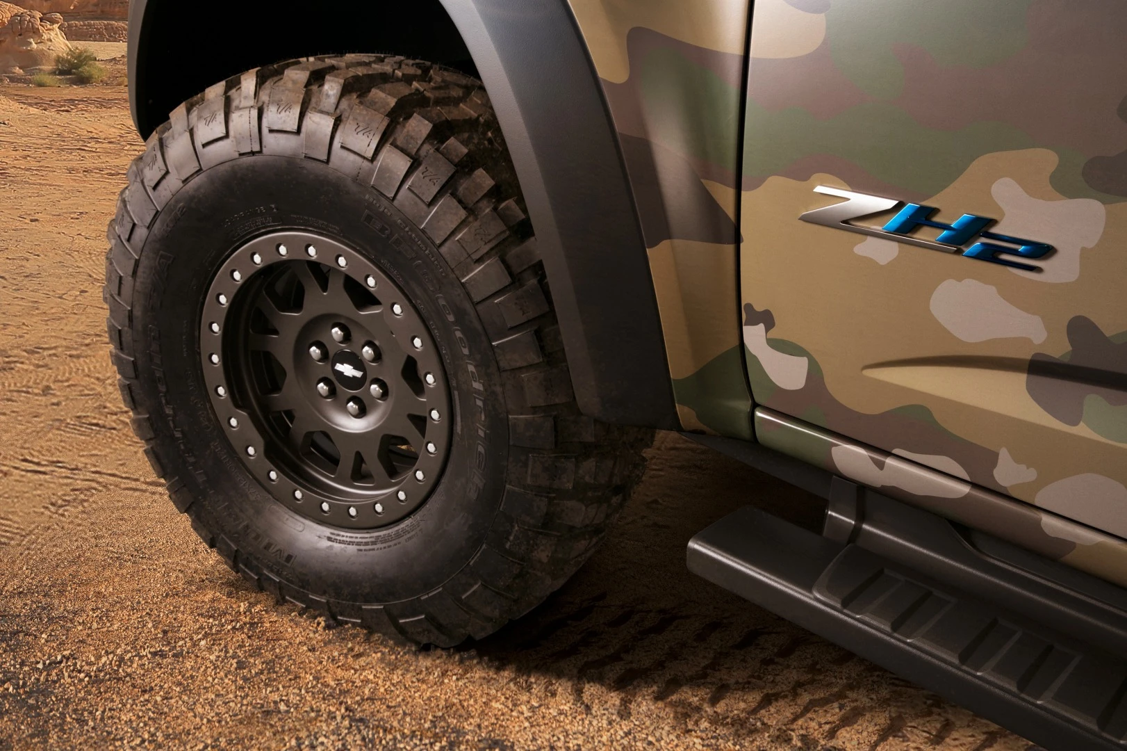 BFGoodrich Mud Terrain tires on the Chevy Colorado ZH2
