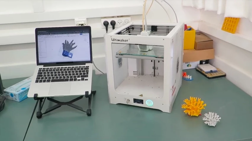 Examples of the 3D-printed corals