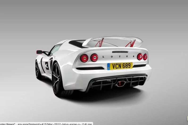 The Lotus Exige S can go from zero to 60 mph (96.5 km/h) in 3.8 seconds