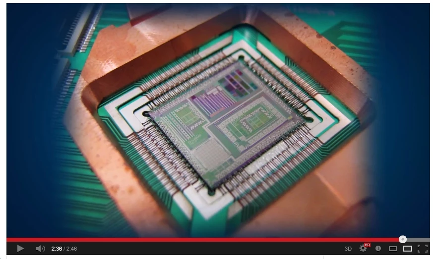 D-Wave's 512-Qubit Vesuvius quantum computing chip can match it with massively parallel supercomputers (Photo: D-Wave)