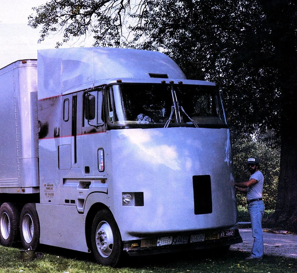 The first generation aerodynamic cabover prototype developed by AirFlow Truck Company