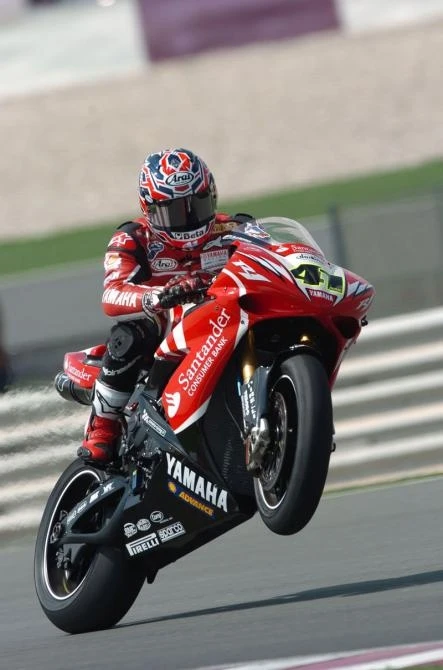 Nori Haga in full flight on the new R1 - Haga regards this as the best chance he will get to win a title