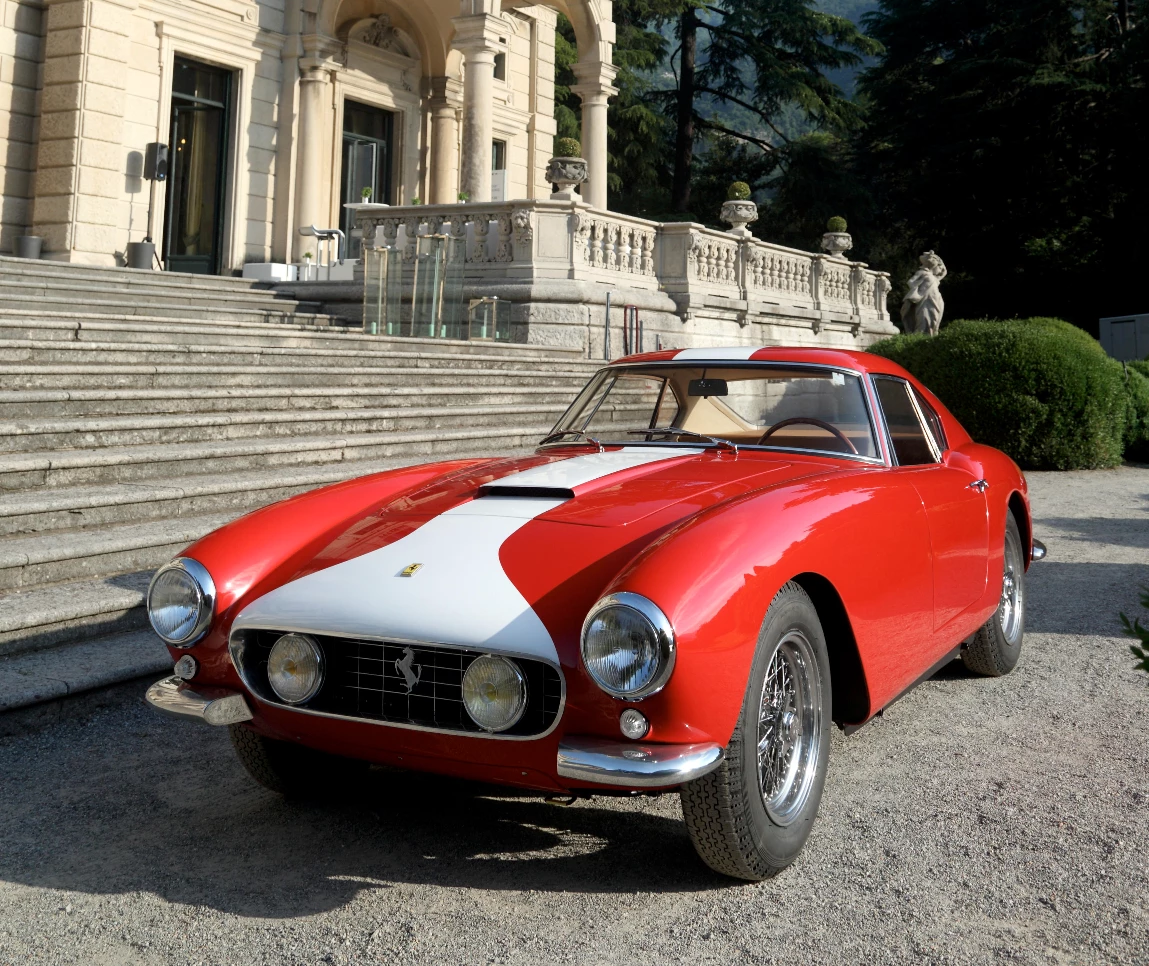 This 1959 Ferrari 250 GT Comp Alloy Berlinetta was one of the legendary seven "interim" cars (in the transition from the 250 GT TdF Berlinetta to the 250 GT SWB Berlinetta) and has been the subject of a no-expense-spared restoration. Such a restoration included finding and purchasing the original motor, sending the chassis to Ferrari where Vaccari e Bosi (the original chassis builder) restored the chassis while Modena's Carrozzeria Autosport Bachelli & Villa did the body.