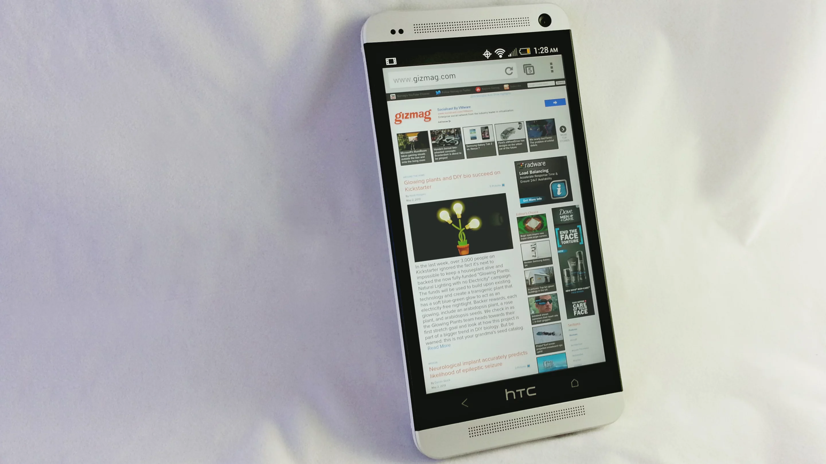 The One has a 2.1 MP front-facing camera