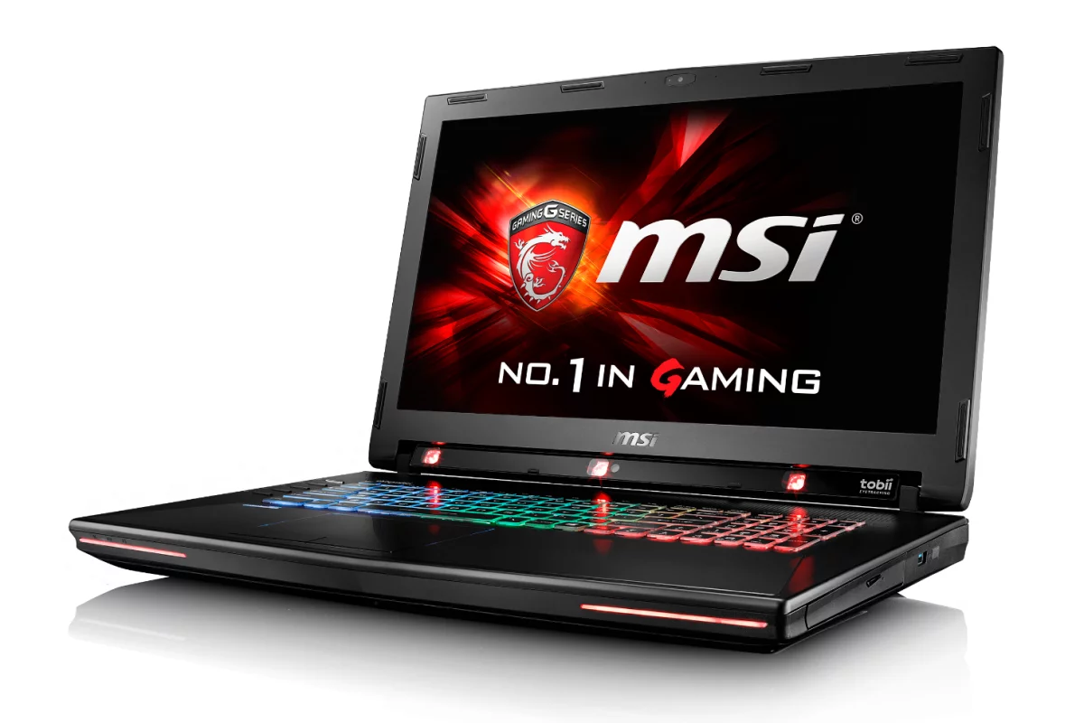 The MSI GT72S G Tobii integrates a trio of near-IR illuminators at the bottom of a 17.3 in FHD screen
