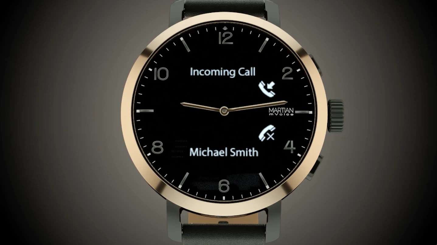 The OLED display sits under the mechanical arms