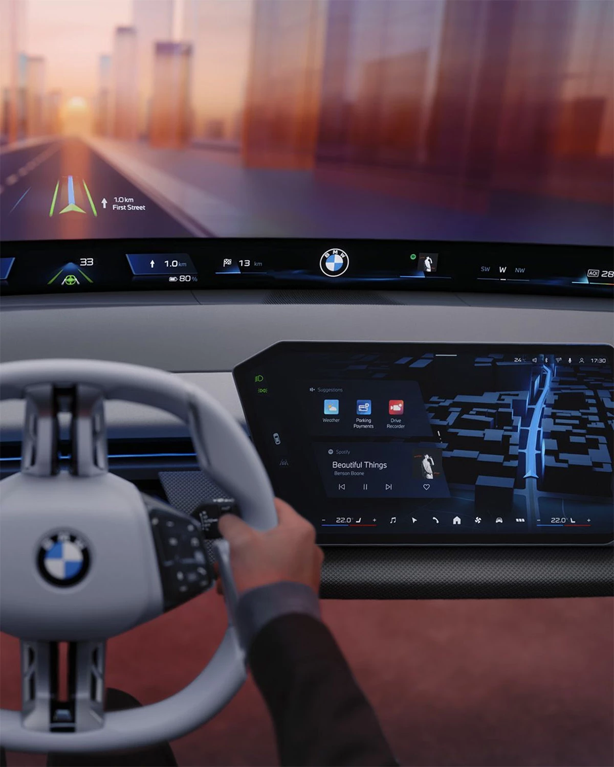 The AR display will project navigation and assisted driving info in 3D