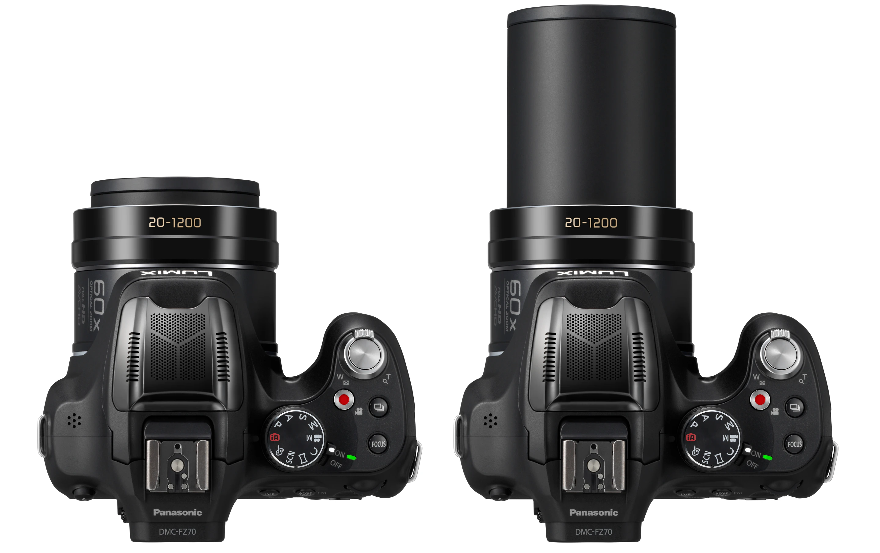 The Panasonic Lumix DMC-FZ70 boasts a 60x zoom lens with a 35-mm format focal length equivalent of around 20-1,200-mm