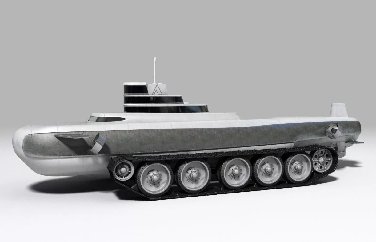 Philip Pauley's proposed Pathfinder submarines would be able to crawl along the sea floor, or move through the water when necessary