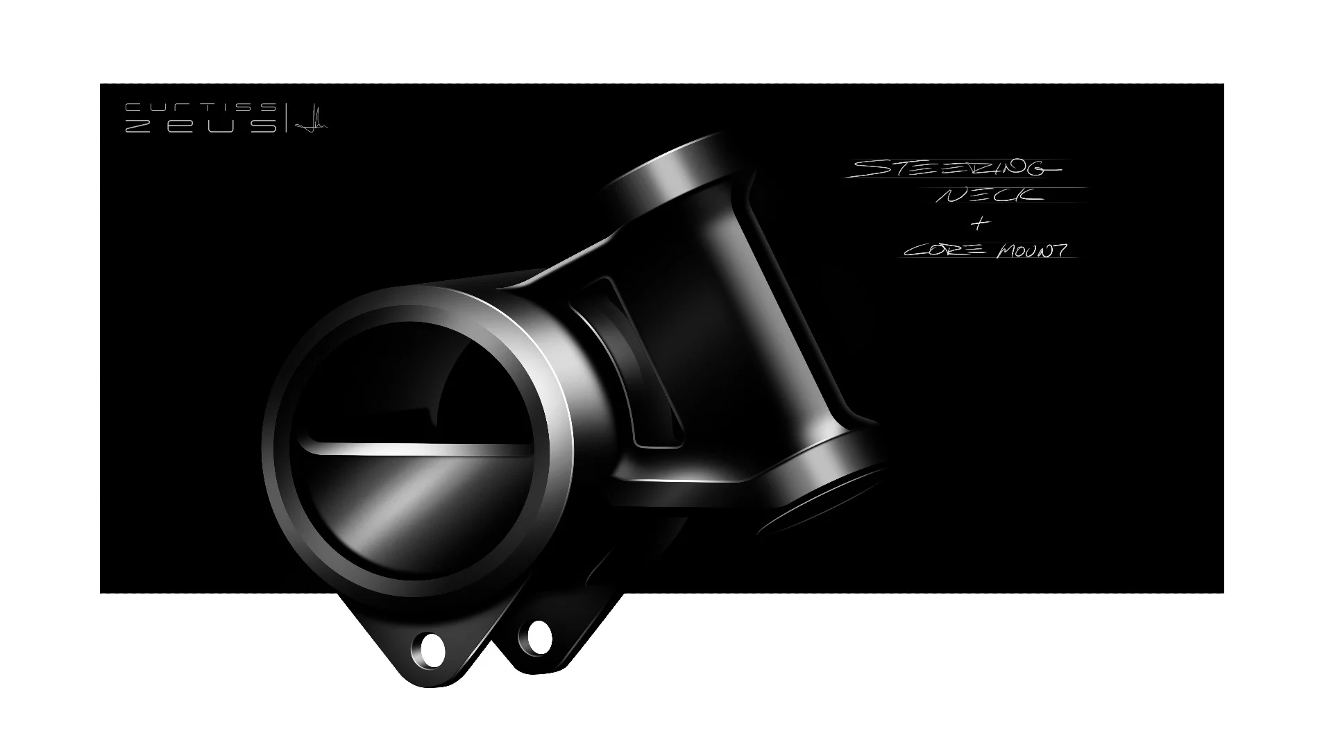 Design drawing of the Curtiss Zeus electric motorcycle