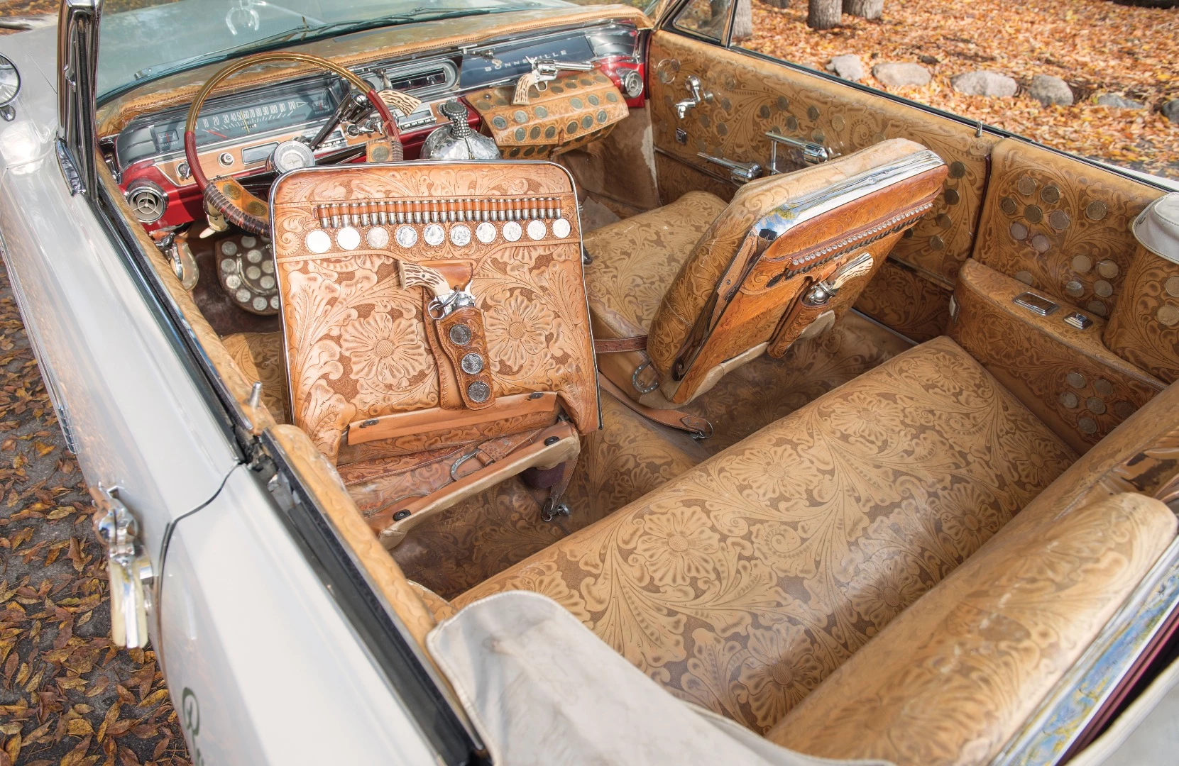 Roy Rogers' 1963 Pontiac Bonneville Nudiemobile fetched $308,000, which is a record for a Bonneville, but still less than his saddle ($386,500) or his Martin guitar ($554,500).