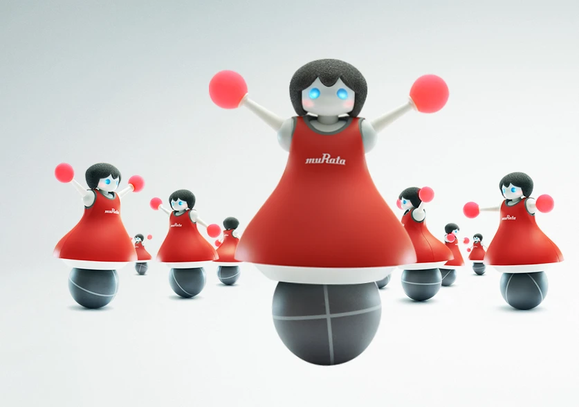 The Murata Cheerleaders use infrared sensors and ultrasonics to keep position