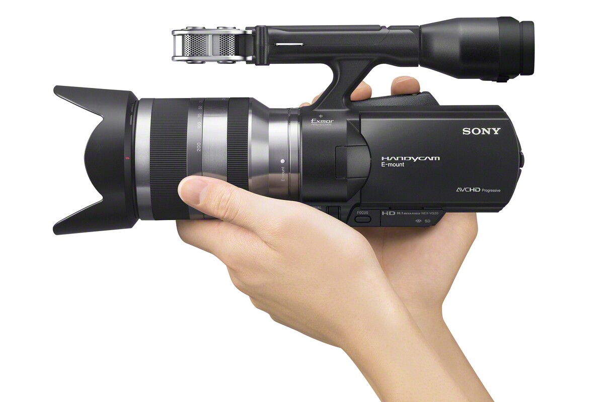 The NEX-VG20 interchangeable lens camcorder from Sony