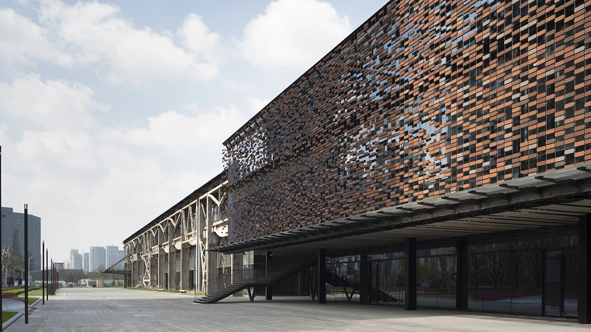Shipyard 1862, by Kengo Kuma & Associates, is a restored brick shipyard that now serves as a complex with retail spaces and a theater