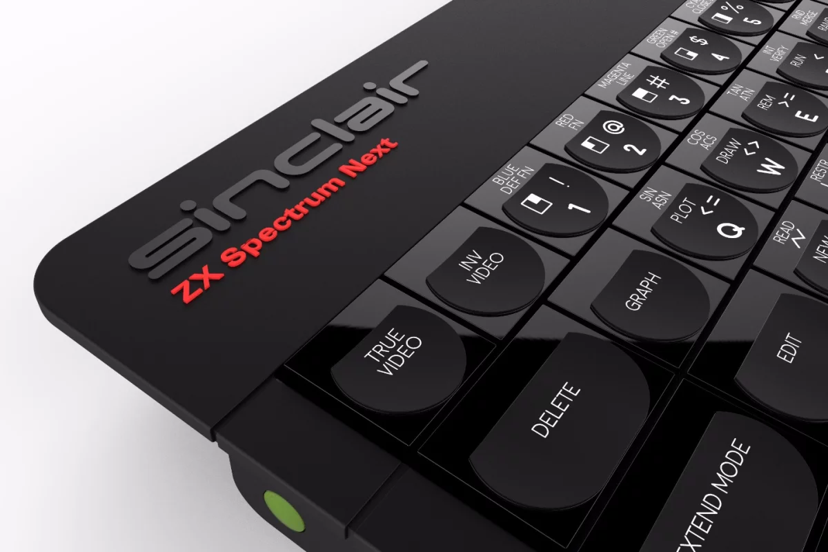 Thanks to a charitable donation promised by SpecNext, the ZX Spectrum Next sports the name Sinclair up top