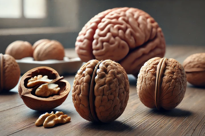 Eating a handful of walnuts with breakfast boosts brain function throughout the day