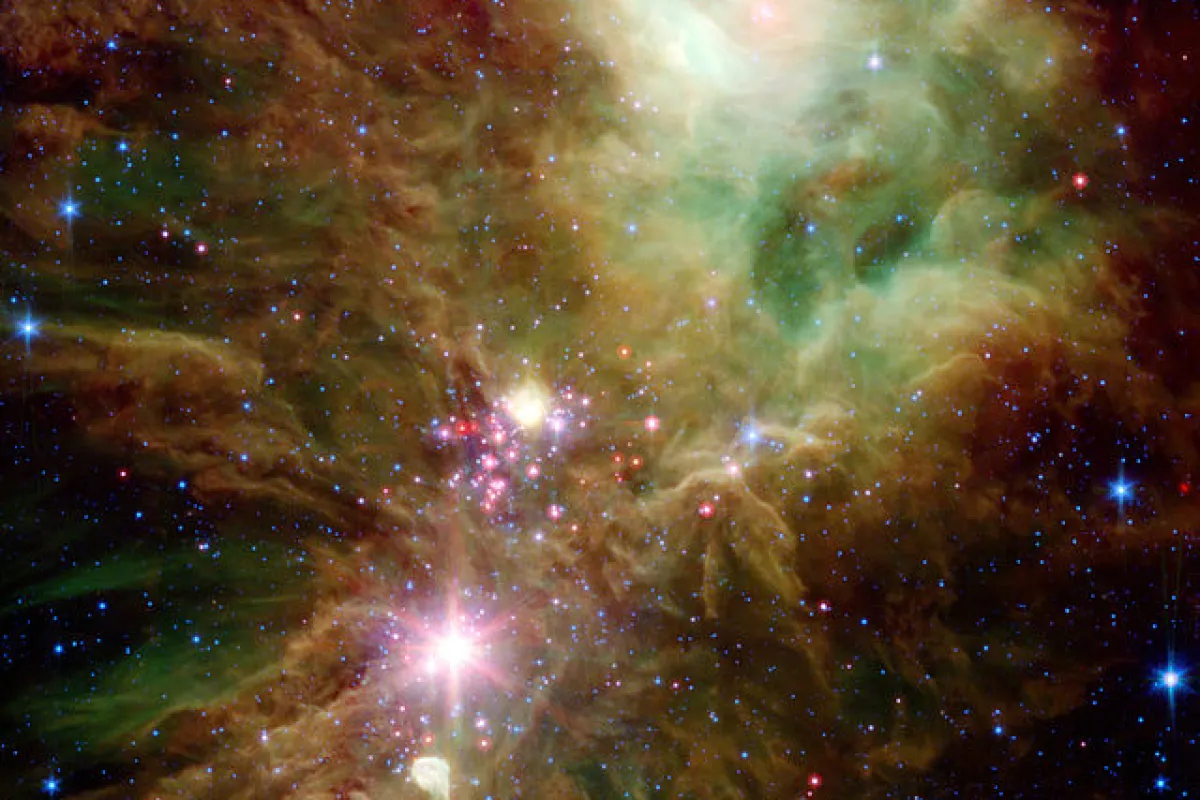 Researchers used sound wave readings of NGC 2264 to determine the age of stars (Photo: SIRTF/NASA/ESA)
