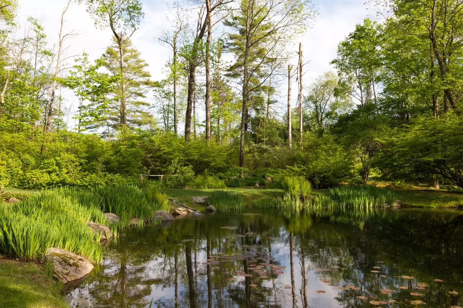 Gardens surrounding the Tyringham Gingerbread House estate