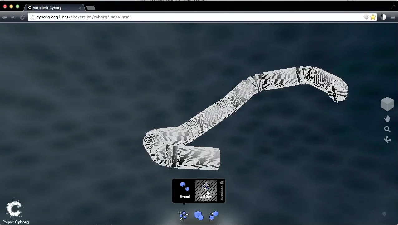 The design process uses Autodesk's Project Cyborg software (Image: Skylar Tibbits)