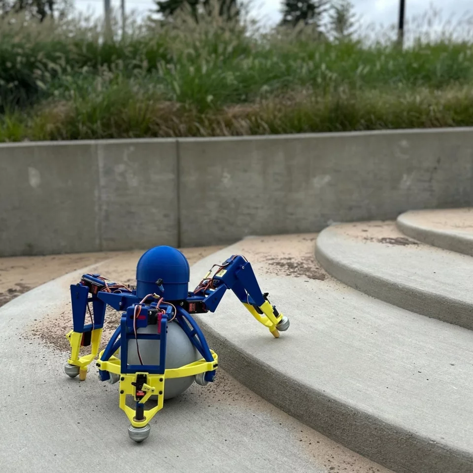 "By lifting its sphere up with its legs, SKOOTR can overcome obstacles that would be difficult for other rolling robots," said the EMBiR team's Talia Y. Moore