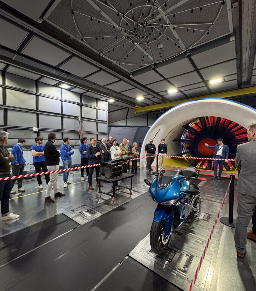 The WMCSRS concept developed in collaboration with Zero Motorcycles at Pininfarina's wind tunnel testing facility