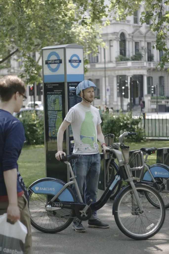 The Paper Pulp Helmet has been conceived for use with the London Bicycle Hire Scheme