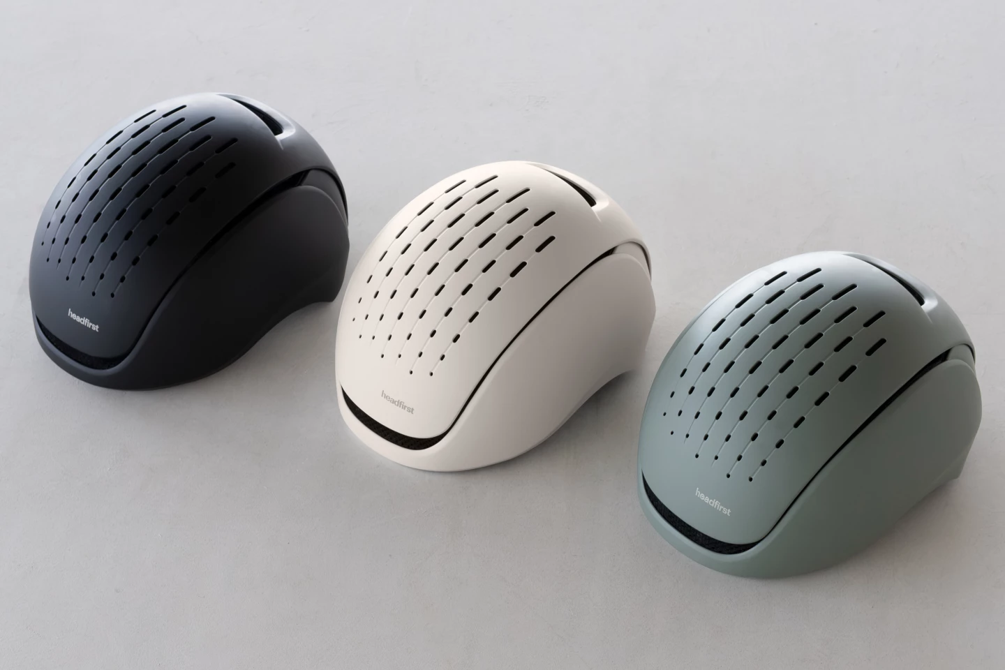 The helmet is available in color choices of matte black, beige or green